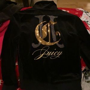 Black and gold juicy track suit jacket